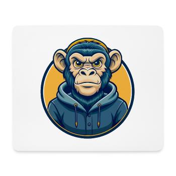 Symbole de Logos de dessins animés de mascotte Monkey Kawaii - Tapis de souris (format paysage) - blanc - Devant