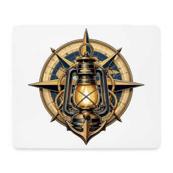 Luminous compass and anchor - Mouse Pad (horizontal) - white - Front