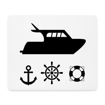 Motorboat - Mouse Pad (horizontal) - white - Front