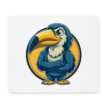 Toucan Kawaii Maskottchen Cartoon Clipart Logo Abzeichen - Mousepad (Querformat) - Weiß - Vorne