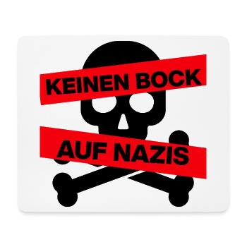 KEINEN BOCK AUF NAZIS, NO NZS, NO AFD, SCHWARZ - Mousepad (Querformat) - Weiß - Vorne