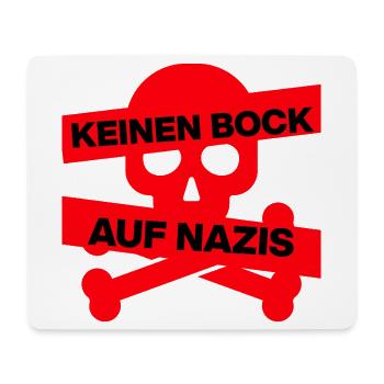 KEINEN BOCK AUF NAZIS, NO NZS, NO AFD, ROT - Mousepad (Querformat) - Weiß - Vorne
