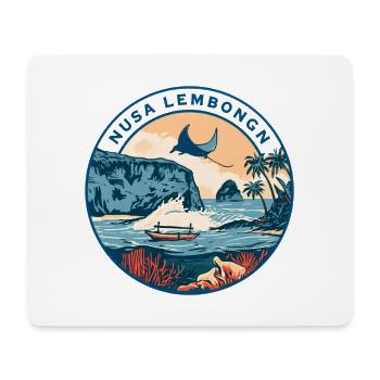 Nusa Lembongan Küsten Patch - Mousepad (Querformat) - Weiß - Vorne
