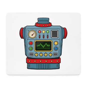 Cooler Comic Roboter – Futuratives Design - Mousepad (Querformat) - Weiß - Vorne