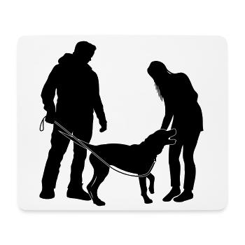 Hundebesitzer - Mousepad (Querformat) - Weiß - Vorne