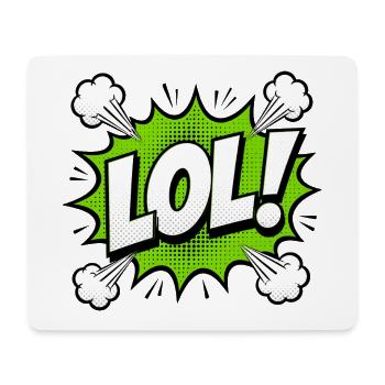 LOL Pop Art Speech Bubble Comic Sprechblase Grün - Mousepad (Querformat) - Weiß - Vorne