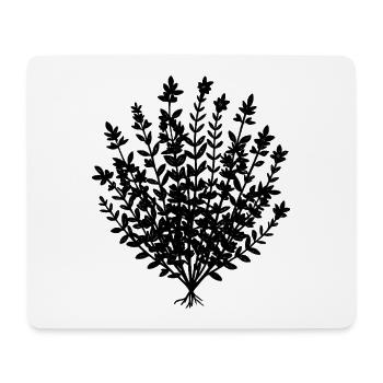 Thymian - Mousepad (Querformat) - Weiß - Vorne