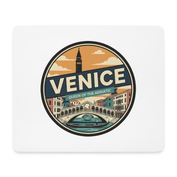 Retro Venice Rialto Bridge Gondelabzeichen - Mousepad (Querformat) - Weiß - Vorne