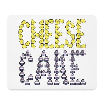 Typographie du cheesecake - Tapis de souris (format paysage) - blanc - Devant