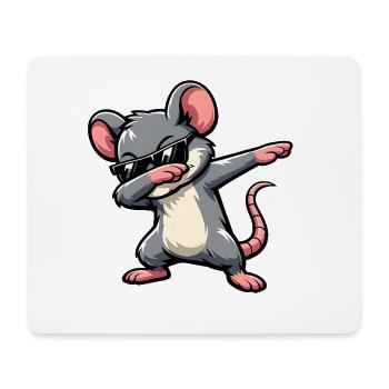 Dabbing Maus - Mousepad (Querformat) - Weiß - Vorne