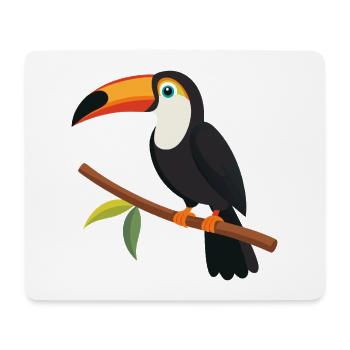 Tukan - Mousepad (Querformat) - Weiß - Vorne