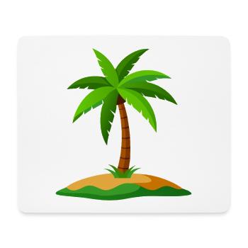 Tropische Insel - Mousepad (Querformat) - Weiß - Vorne