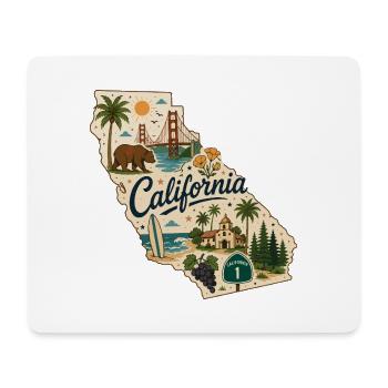 California Vintage State Travel Aufkleber - Mousepad (Querformat) - Weiß - Vorne
