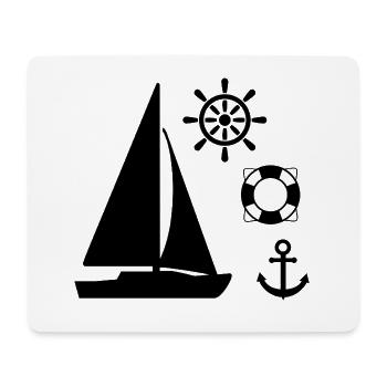 Segeln - Mousepad (Querformat) - Weiß - Vorne