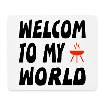 Grillen - Mousepad (Querformat) - Weiß - Vorne