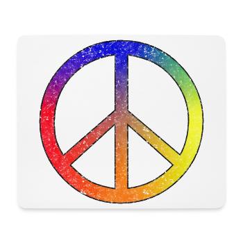 Frieden in Regenbogenfarben - Mousepad (Querformat) - Weiß - Vorne