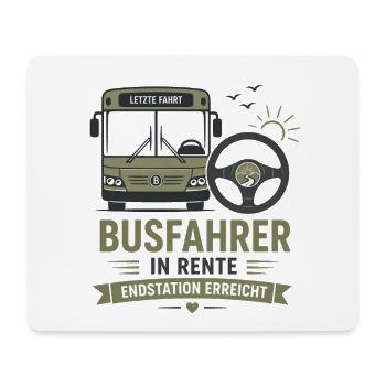 Busfahrer in Rente – Omnibus Ruhestand Geschenk - Mousepad (Querformat) - Weiß - Vorne