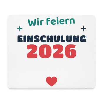 Einschulung 2026 Familie - Schulkind Geschenk Schu - Mousepad (Querformat) - Weiß - Vorne