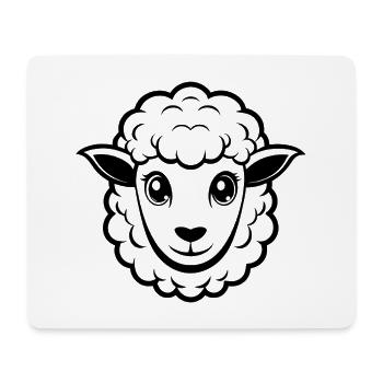 Süßes Schafsgesicht - Mousepad (Querformat) - Weiß - Vorne