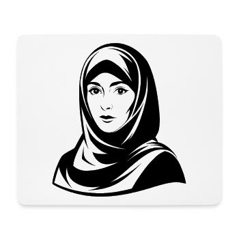 Hijab-Frau - Mousepad (Querformat) - Weiß - Vorne