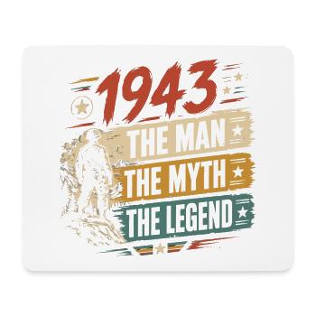 Geburtstag, geboren 1943 – Mannmythos – Legende - Mousepad (Querformat) - Weiß - Vorne