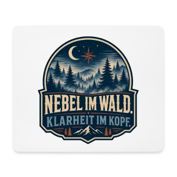 Nebel im Wald – Klarheit im Kopf - Mousepad (Querformat) - Weiß - Vorne