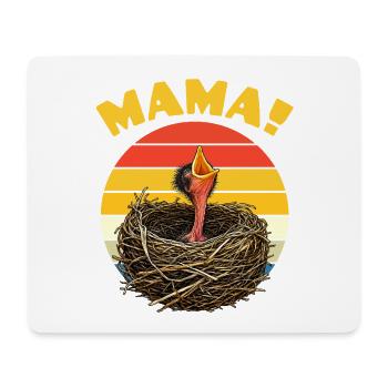 Mama Hungry Baby Bird - Mousepad (Querformat) - Weiß - Vorne