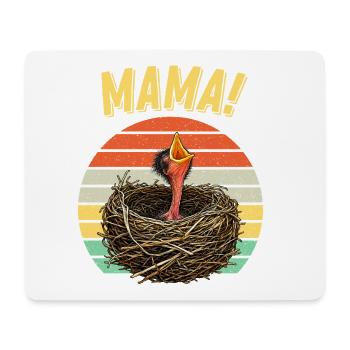 Mama Hungry Baby Bird - Mousepad (Querformat) - Weiß - Vorne