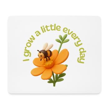 I grow a little every day - Mousepad (Querformat) - Weiß - Vorne