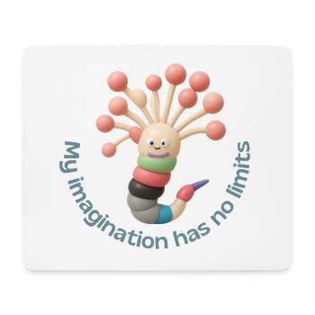My imagination has no limits - Mousepad (Querformat) - Weiß - Vorne