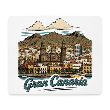 Gran Canaria Küstenpanorama - Mousepad (Querformat) - Weiß - Vorne