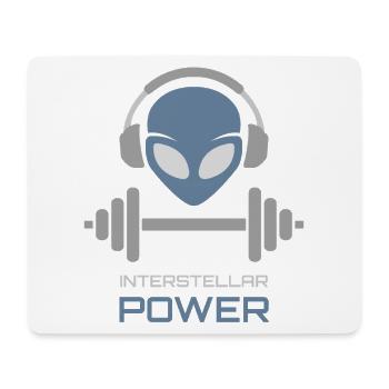 Powerlifting Alien Fitness Gym - Mousepad (Querformat) - Weiß - Vorne