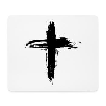 Christen Kreuz - Mousepad (Querformat) - Weiß - Vorne
