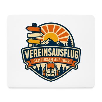 Vereinsausflug Logo – Gemeinsame Tour - Mousepad (Querformat) - Weiß - Vorne