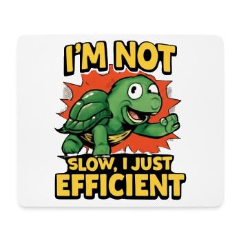 Turtle: Nicht kostenlos, nur effizient - Mousepad (Querformat) - Weiß - Vorne