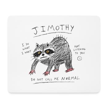 jimothy der Waschbär - Mousepad (Querformat) - Weiß - Vorne
