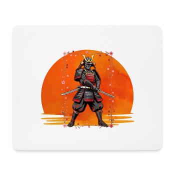 Samurai-Wächter in purpurroter Rüstung - Mousepad (Querformat) - Weiß - Vorne