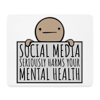 Les réseaux sociaux nuisent sérieusement à la santé mentale selon les affirmations - Tapis de souris (format paysage) - blanc - Devant