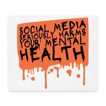 Les réseaux sociaux nuisent sérieusement à la santé mentale selon les affirmations - Tapis de souris (format paysage) - blanc - Devant