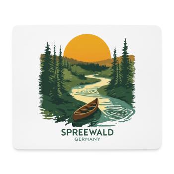 Spreewald Germany | Vintage Nature Poster - Mousepad (Querformat) - Weiß - Vorne