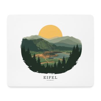Eifel Volcano Landscape | Vintage Poster - Mousepad (Querformat) - Weiß - Vorne