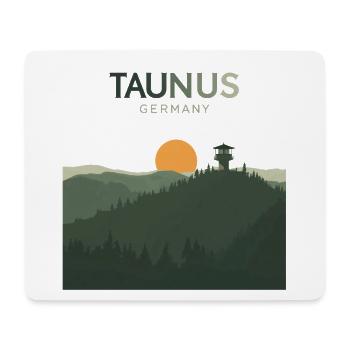 Taunus Germany | Vintage Mountain Poster - Mousepad (Querformat) - Weiß - Vorne