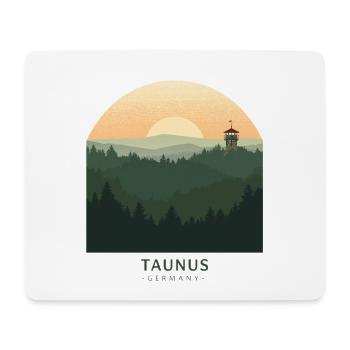 Taunus Germany | Vintage Forest Poster - Mousepad (Querformat) - Weiß - Vorne