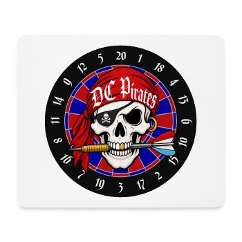 Red Pirate Skull auf Roulette - Mousepad (Querformat) - Weiß - Vorne