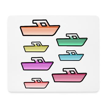 Motor boats - Mouse Pad (horizontal) - white - Front
