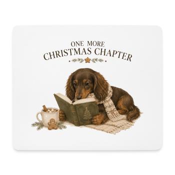 Read One More Christmas Chapter Dachshund - Mouse Pad (horizontal) - white - Front