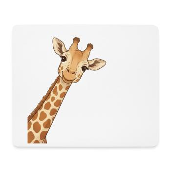 Giraffenhemd, Tierliebhaber-T-Shirt - Mousepad (Querformat) - Weiß - Vorne