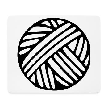 Wollknäuel Wolle Geschenk - Mousepad (Querformat) - Weiß - Vorne