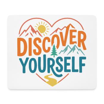 Mountains - Discover Yourself - Mouse Pad (horizontal) - white - Front