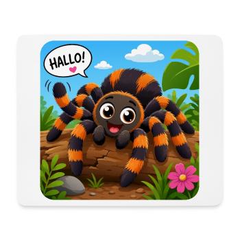 Comic Spinne - Mousepad (Querformat) - Weiß - Vorne